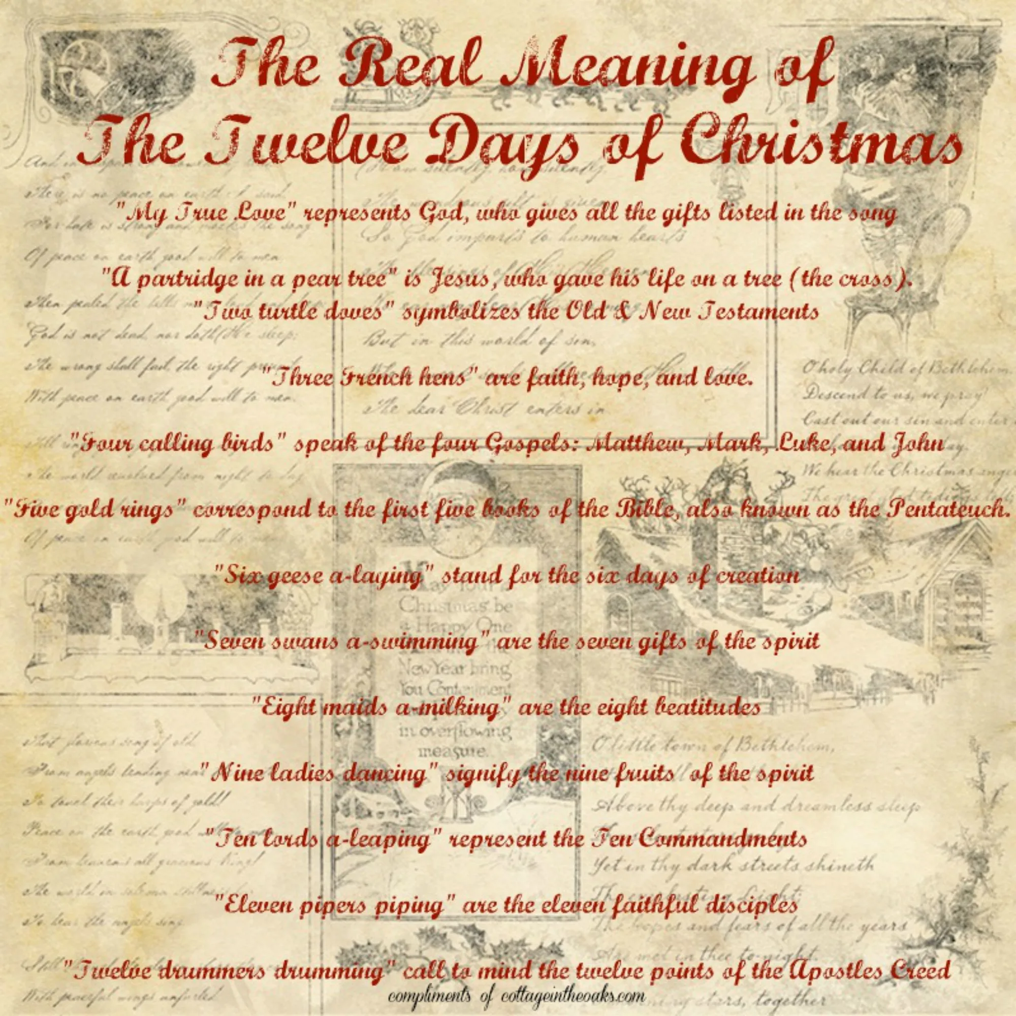 12 days of christmas meaning printable page 2