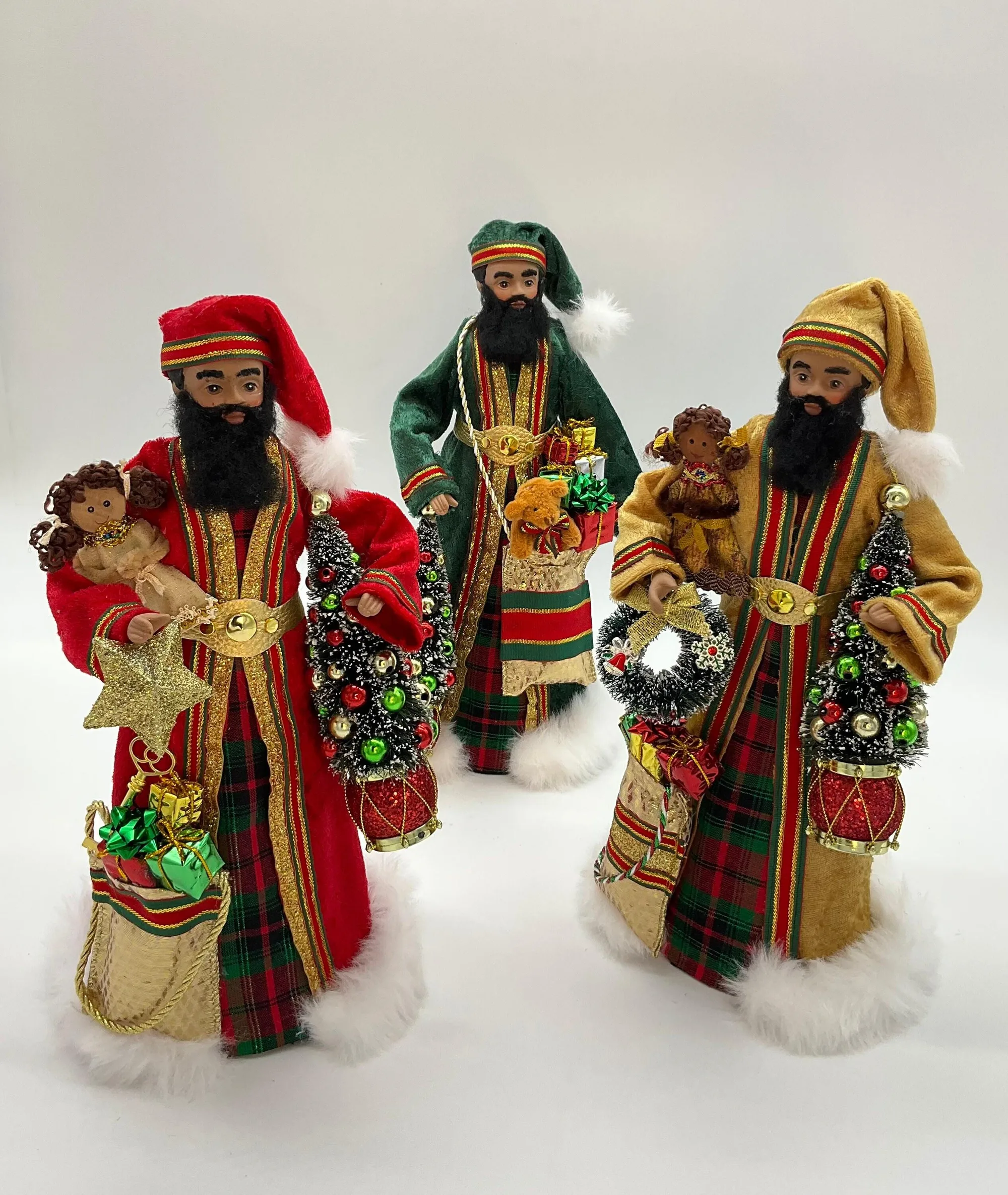 black santa claus figurines printable page 6