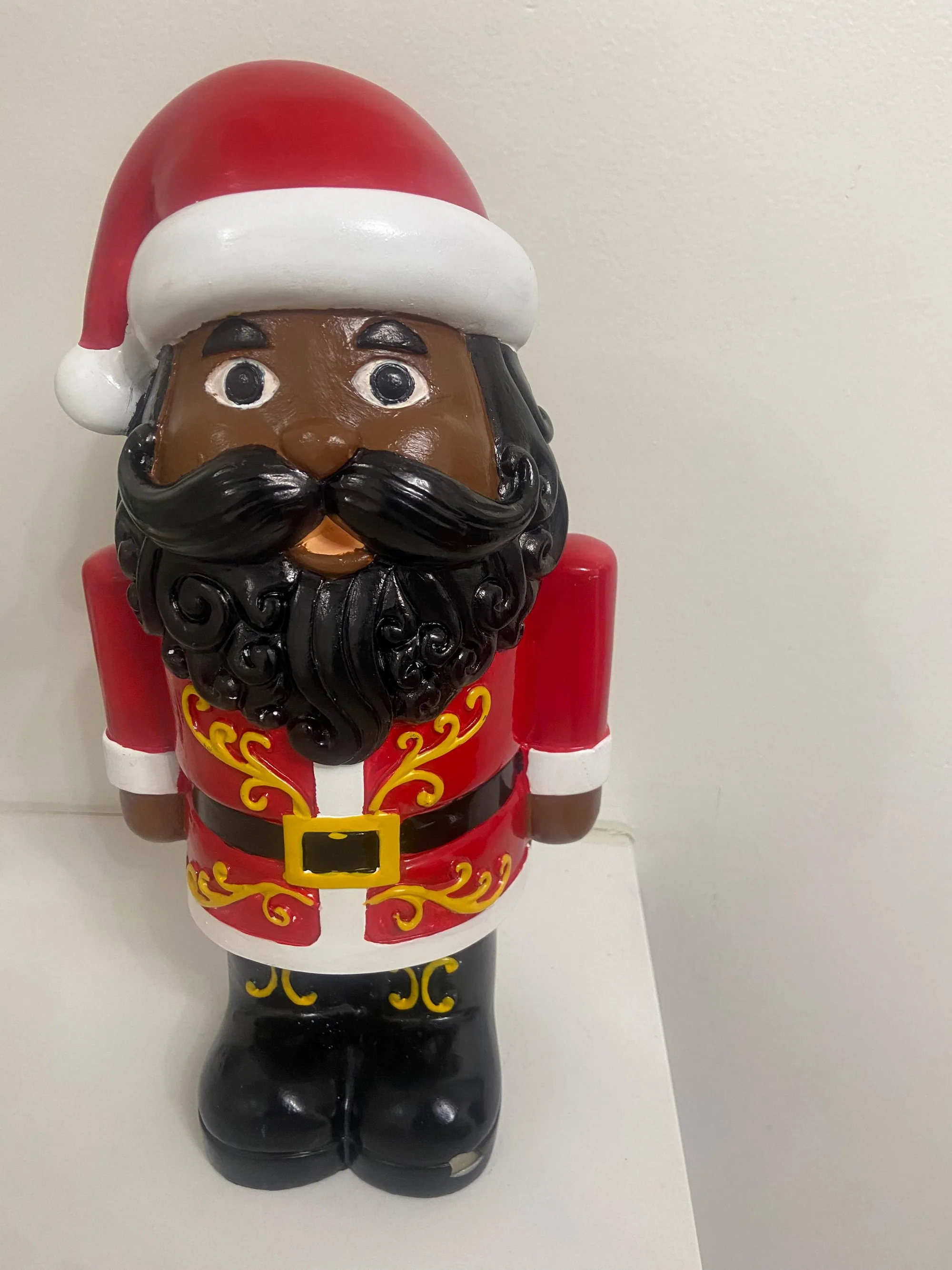 African American Santa statue
