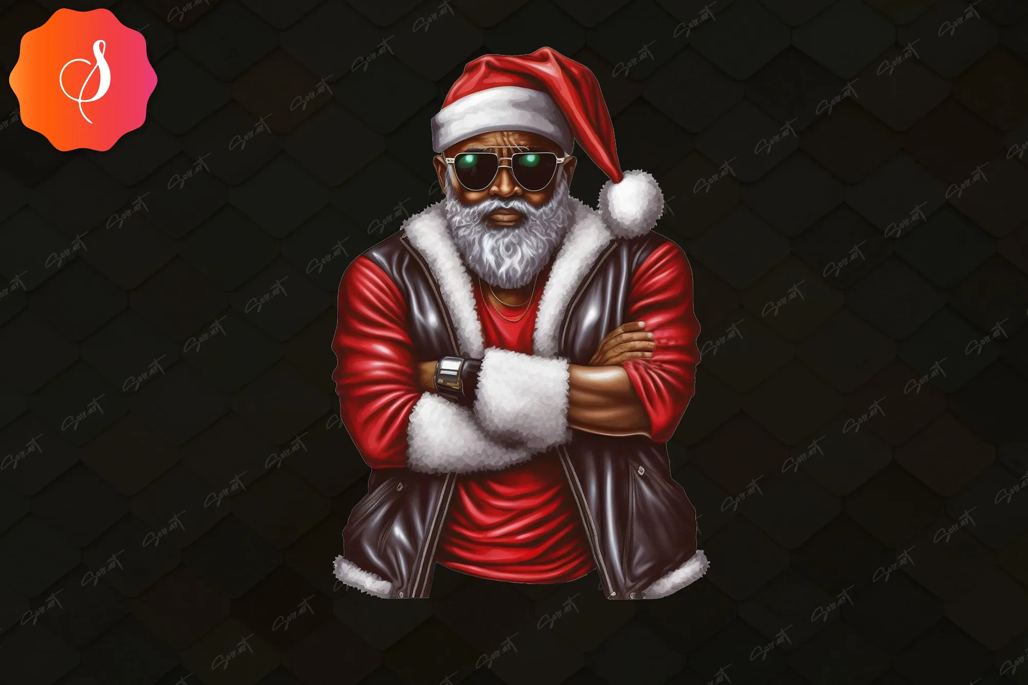 black santa decorations - Black Santa Painting at Sharon Alexander blog