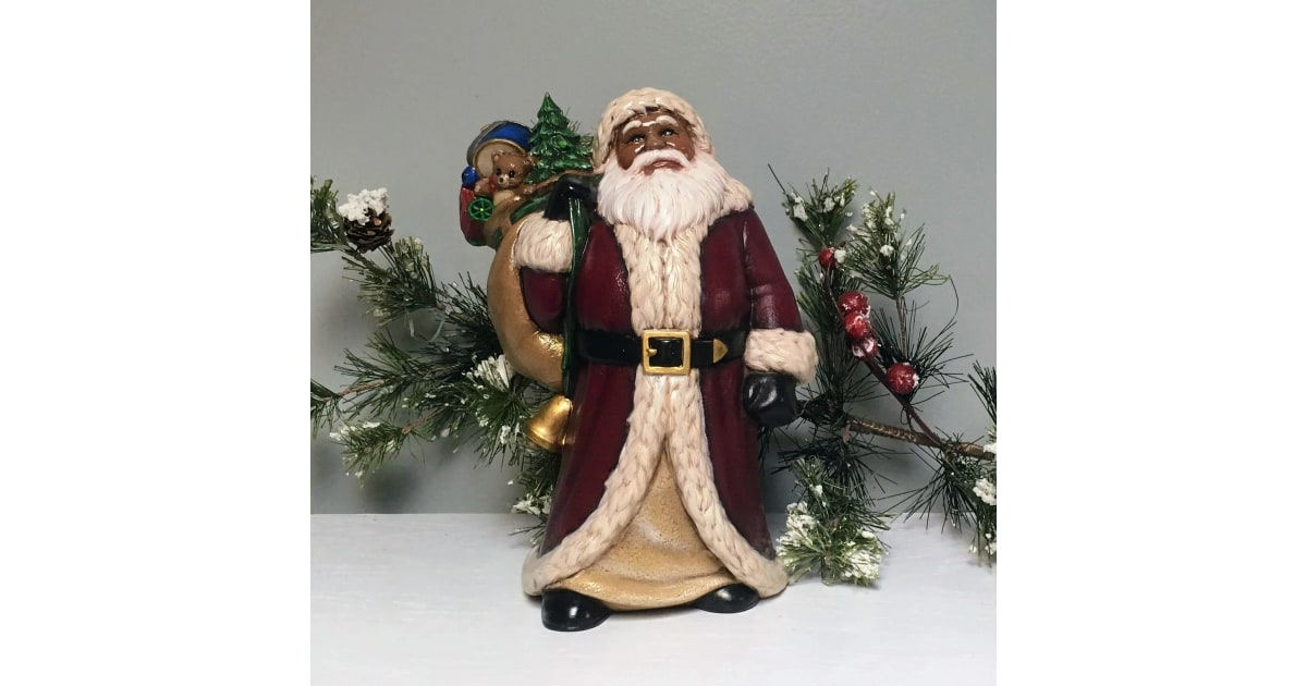 How Can I Create a Black Santa Figurine Craft?