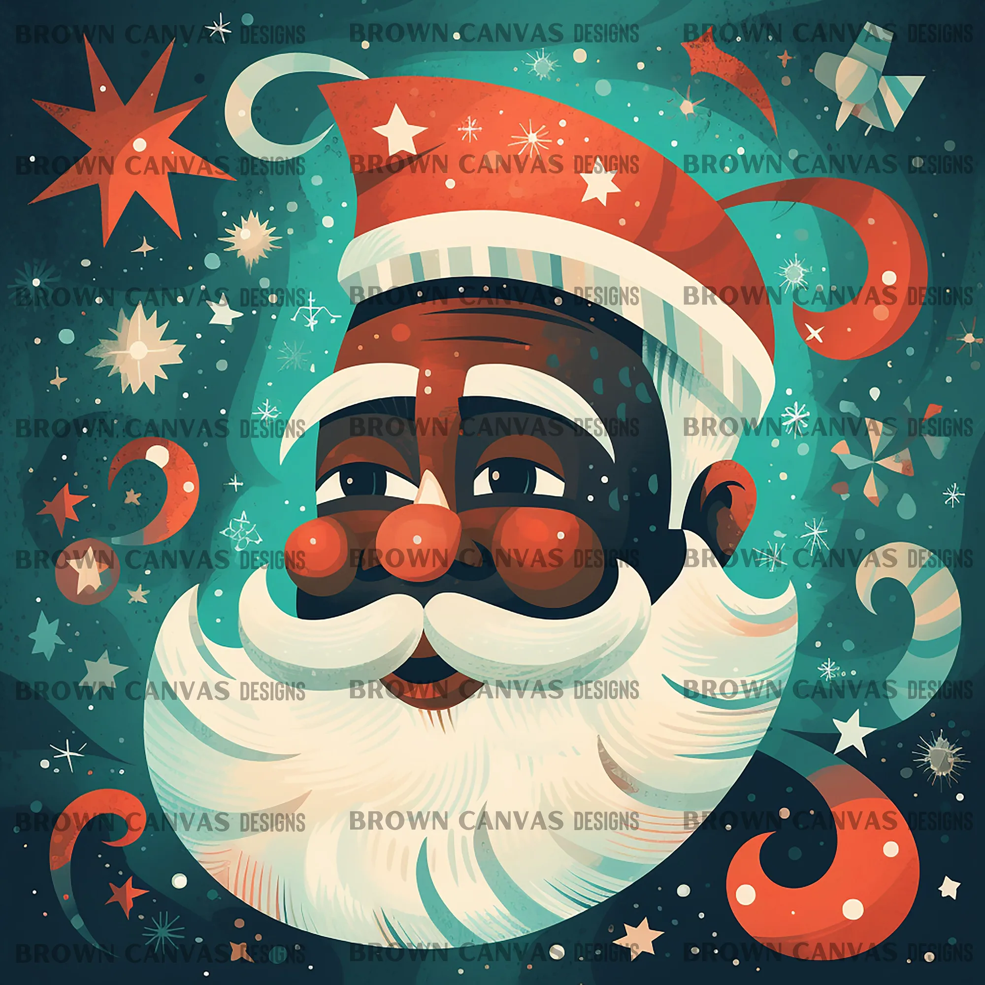 santa claus in black