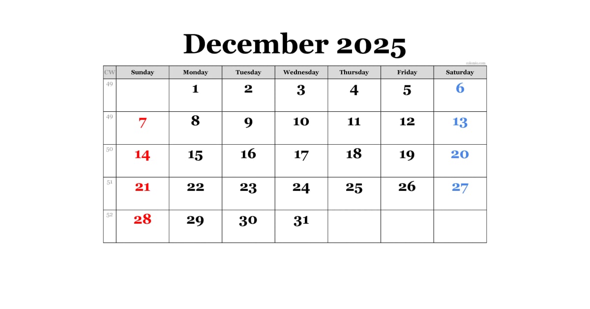 Can I Find a Free Calendar December Printable for Kids?