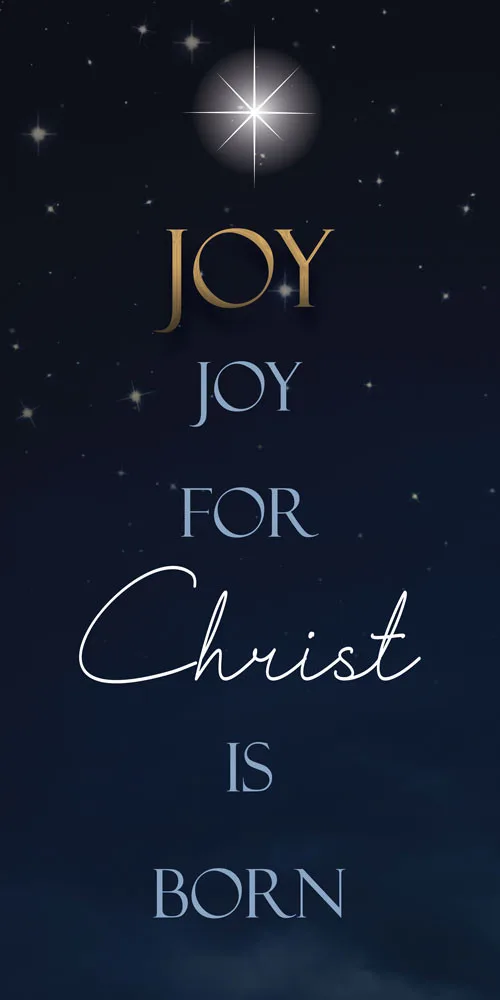 banner celebrating christmas joy