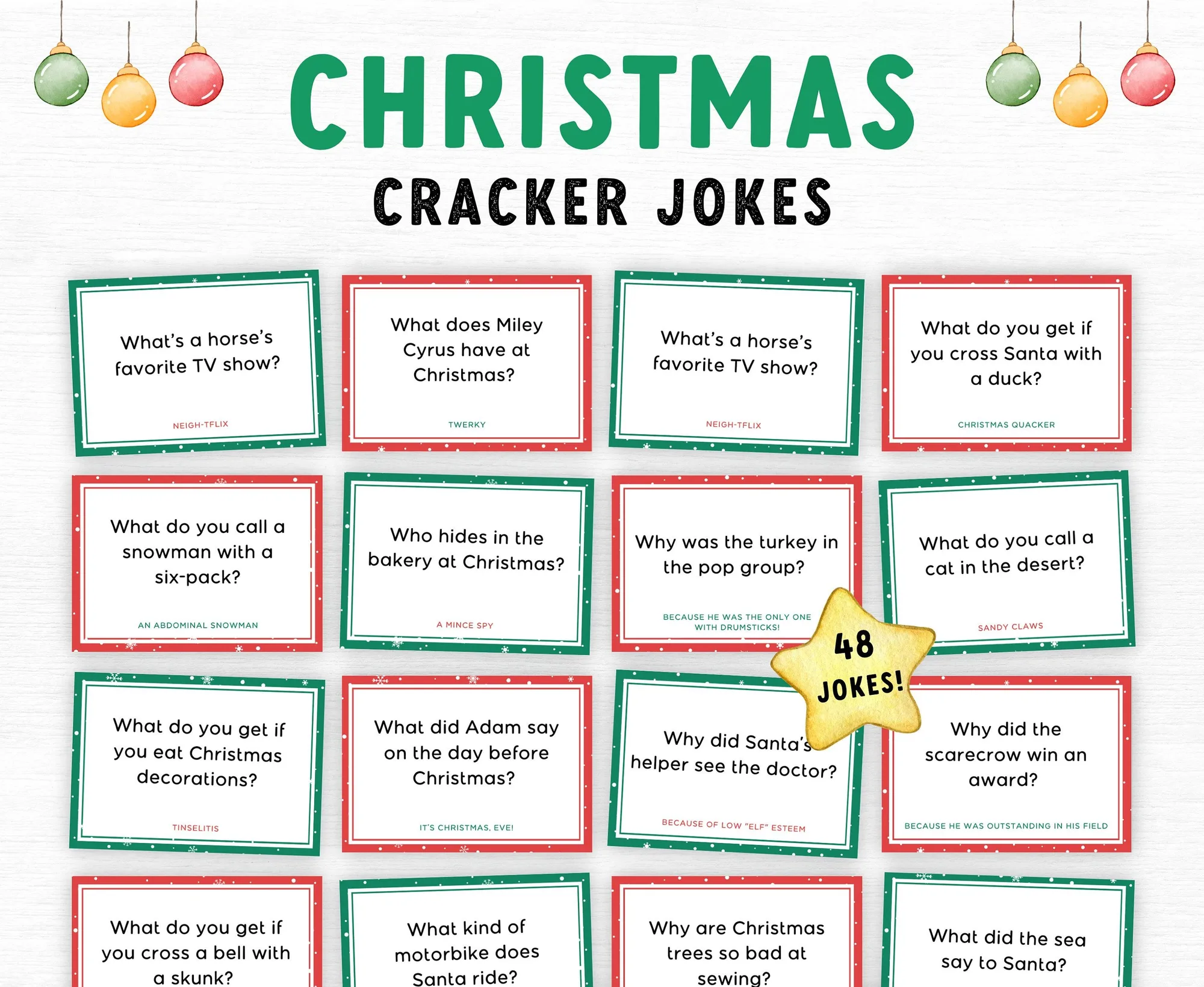 christmas jokes for kids printable page 2