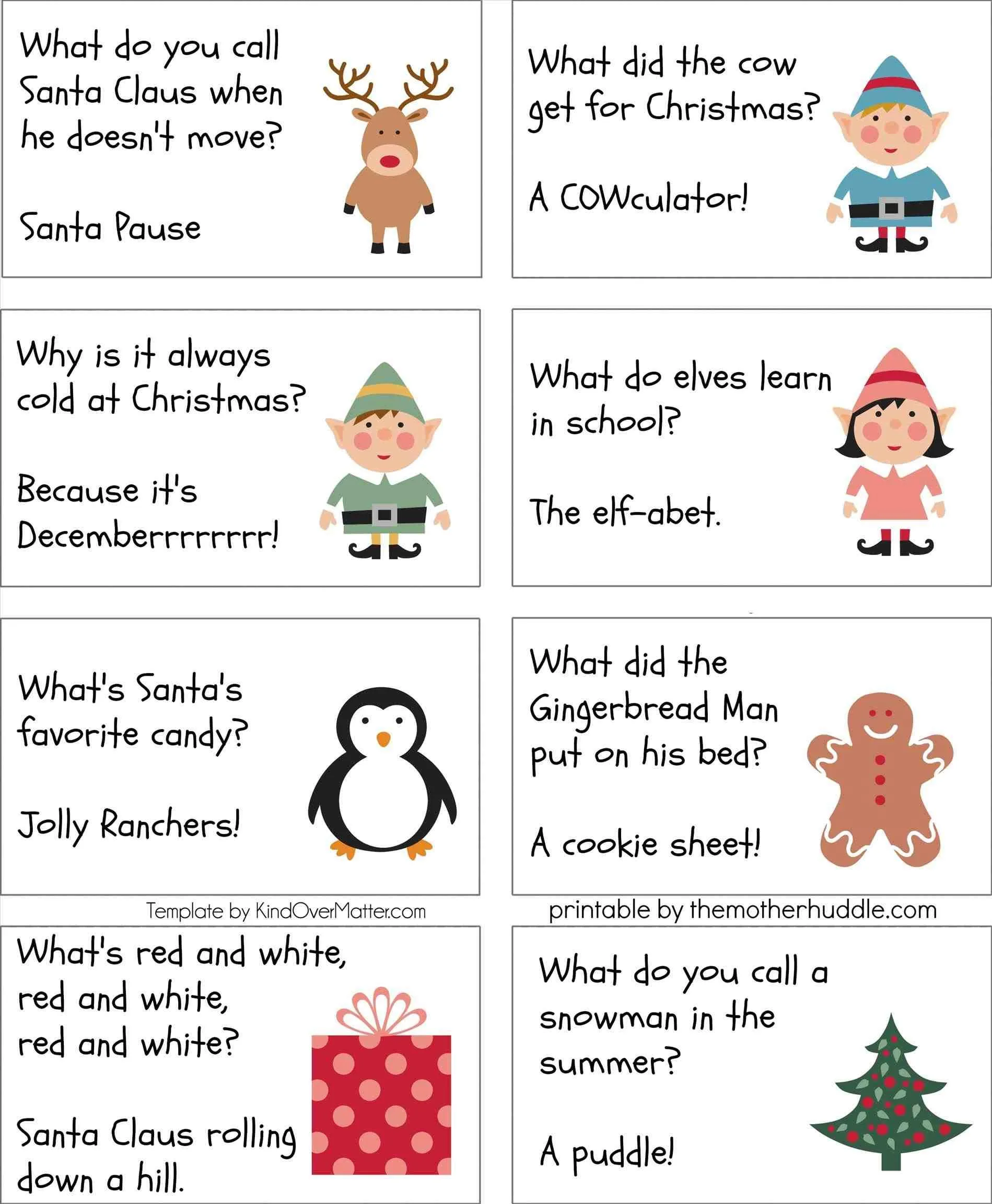christmas jokes - Christmas Riddles Printable Educational Printable Worksheets