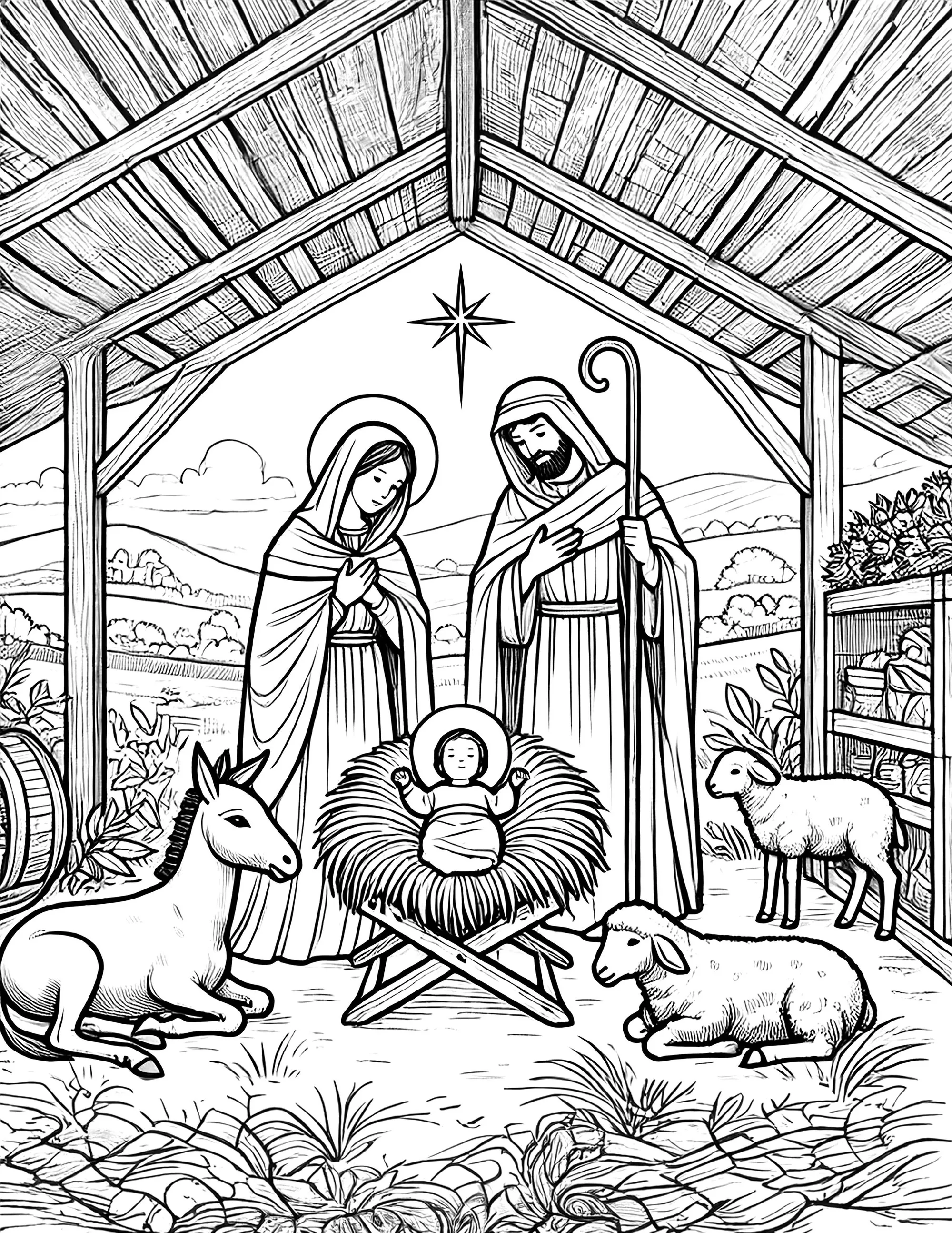 mary joseph coloring page