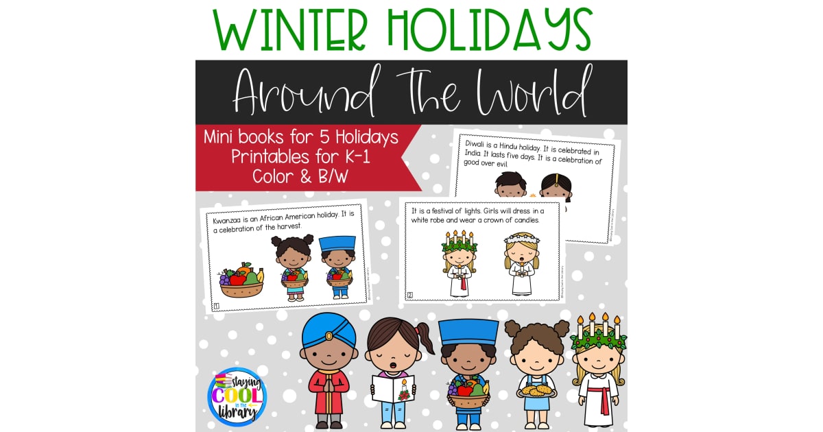 13 December Holidays Around the World Printable Pages