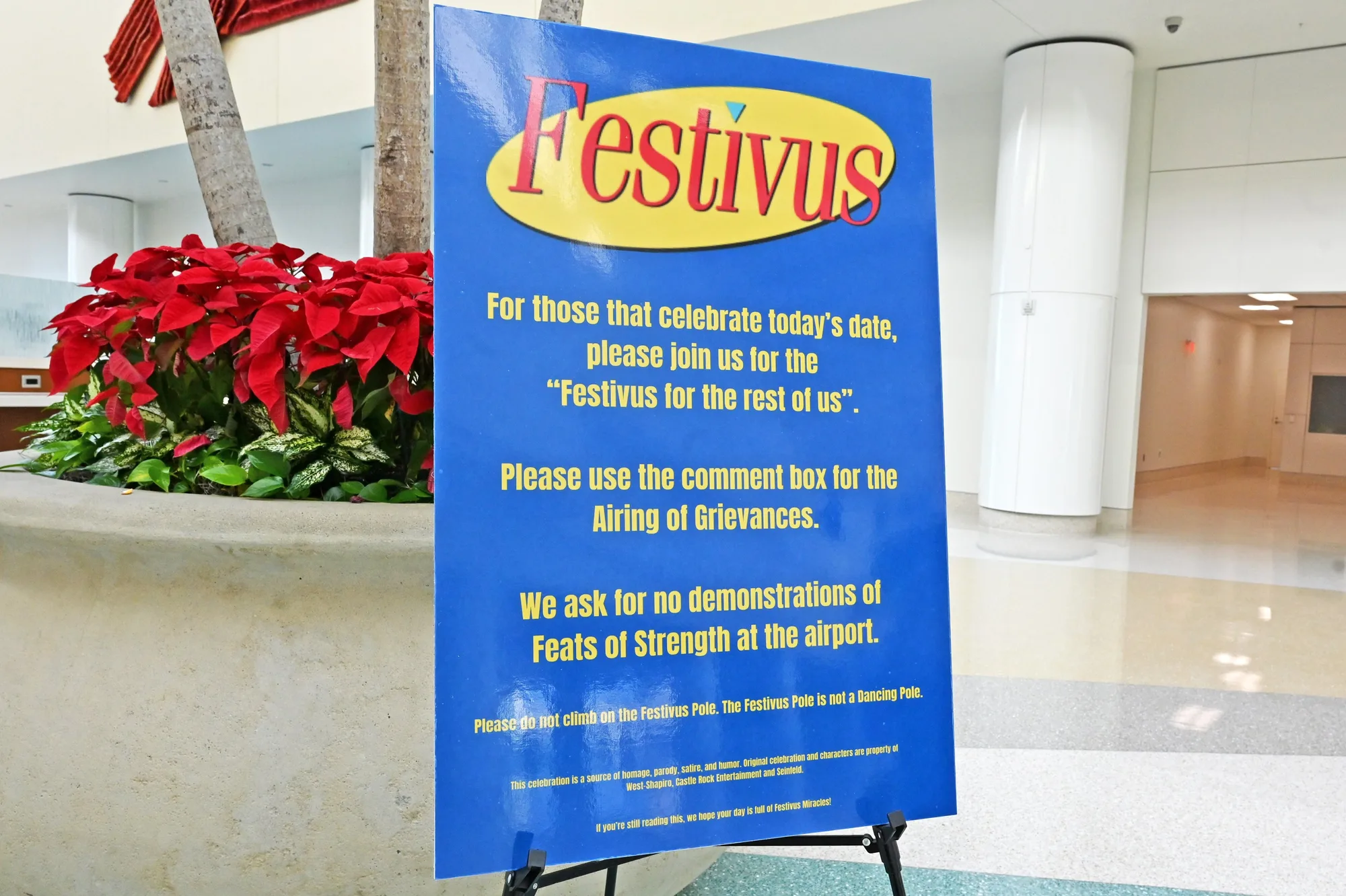 Grievance board at airport