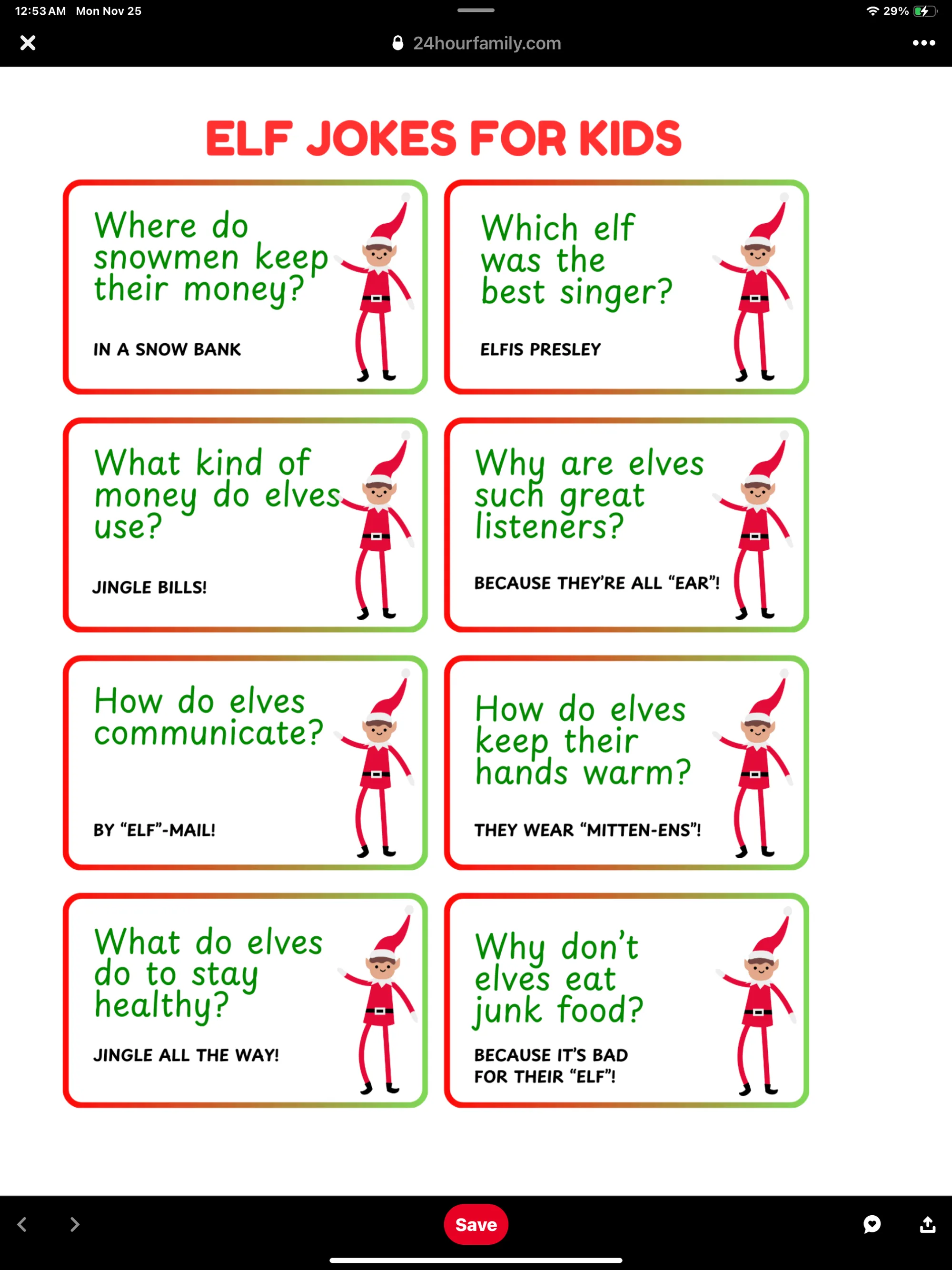 funny childrens christmas jokes printable page 1