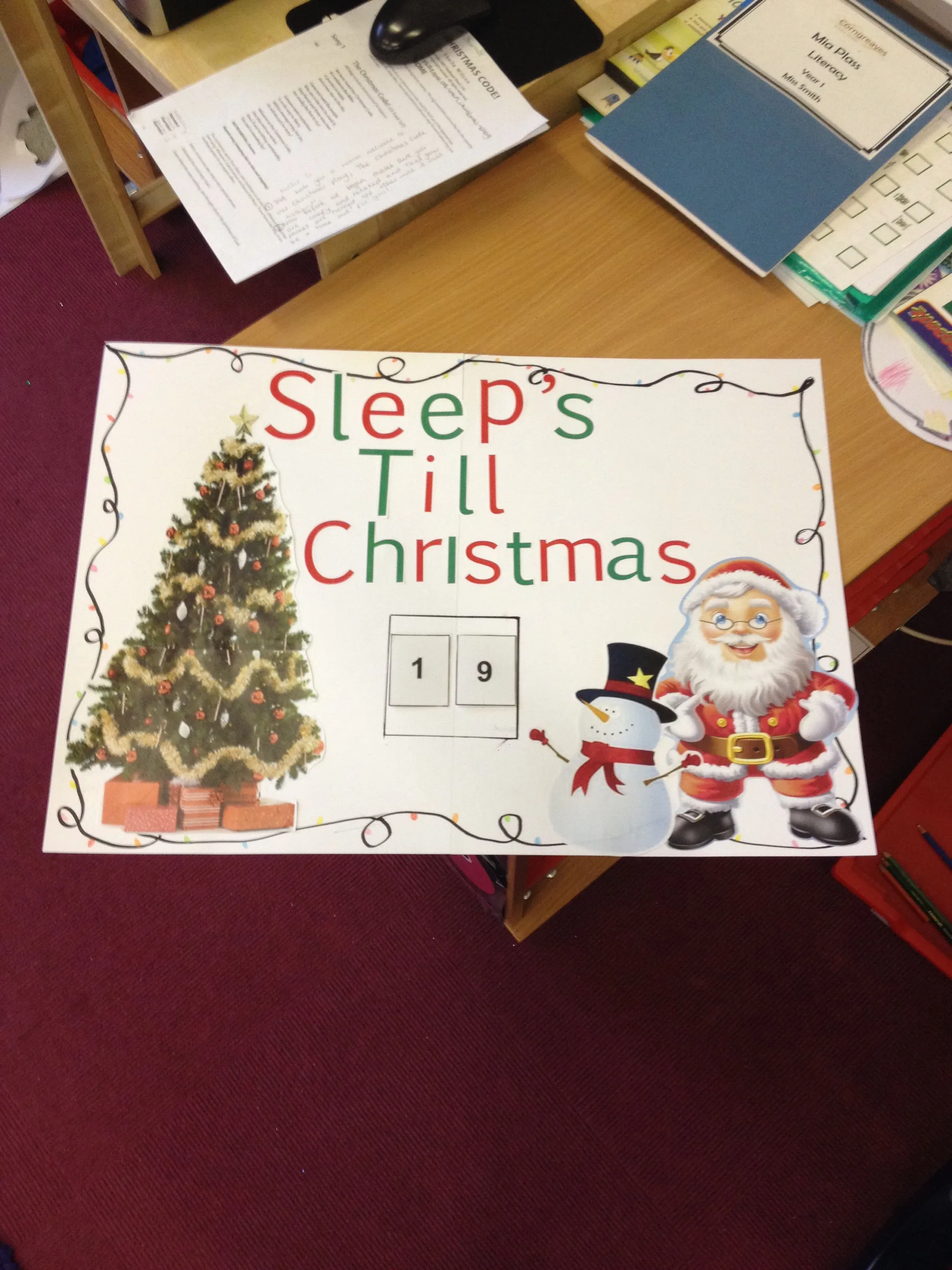 how many sleeps until christmas printable page 2
