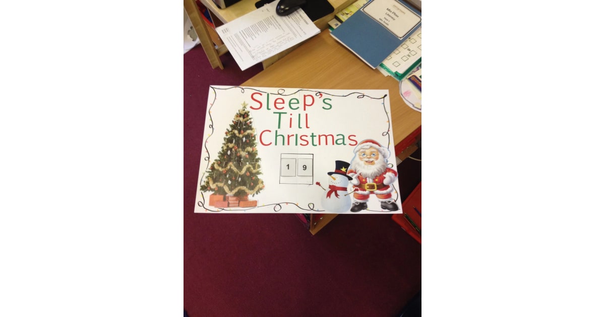 How Many Till Christmas Printable for Home Practice