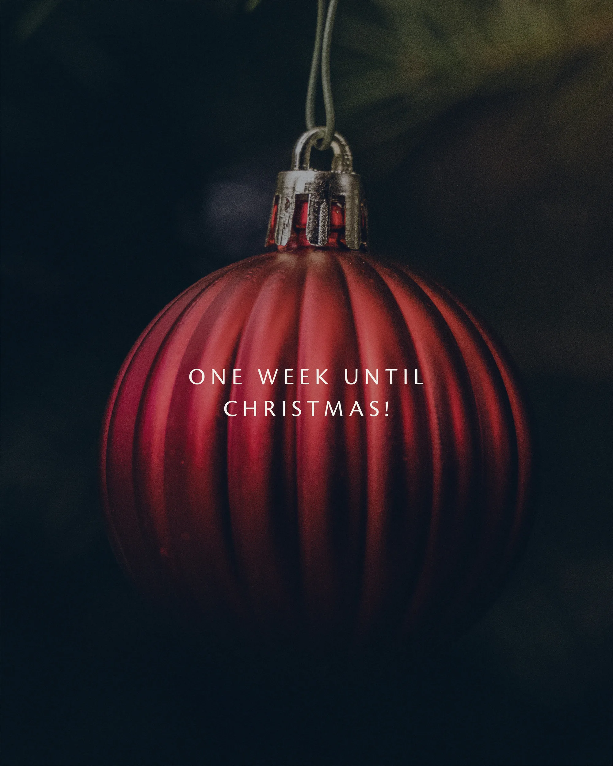 one week to christmas