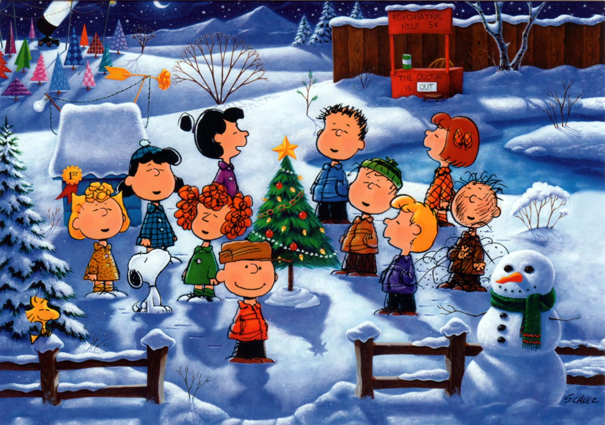 peanuts gang christmas tree