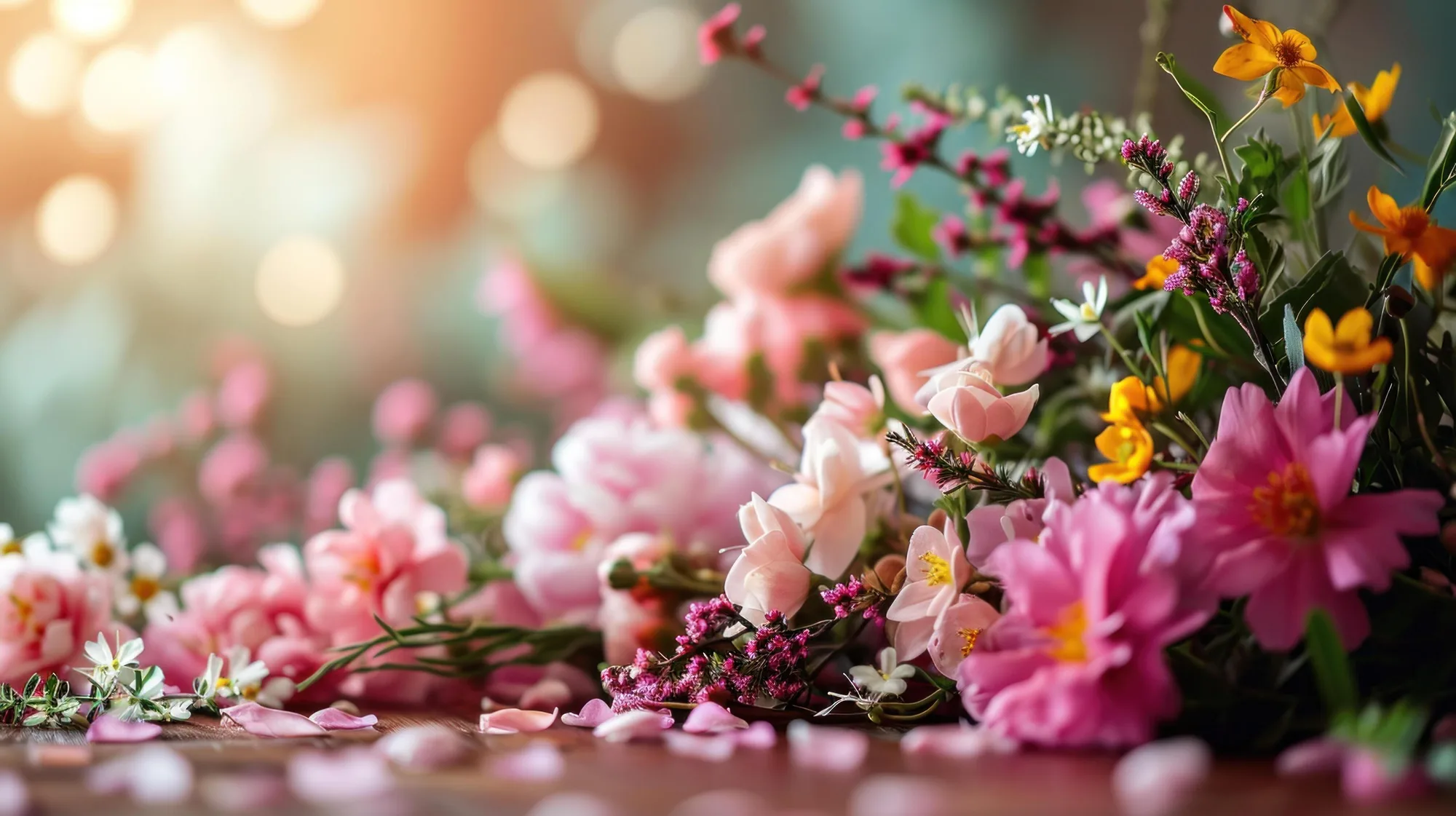 blooming flower holiday background