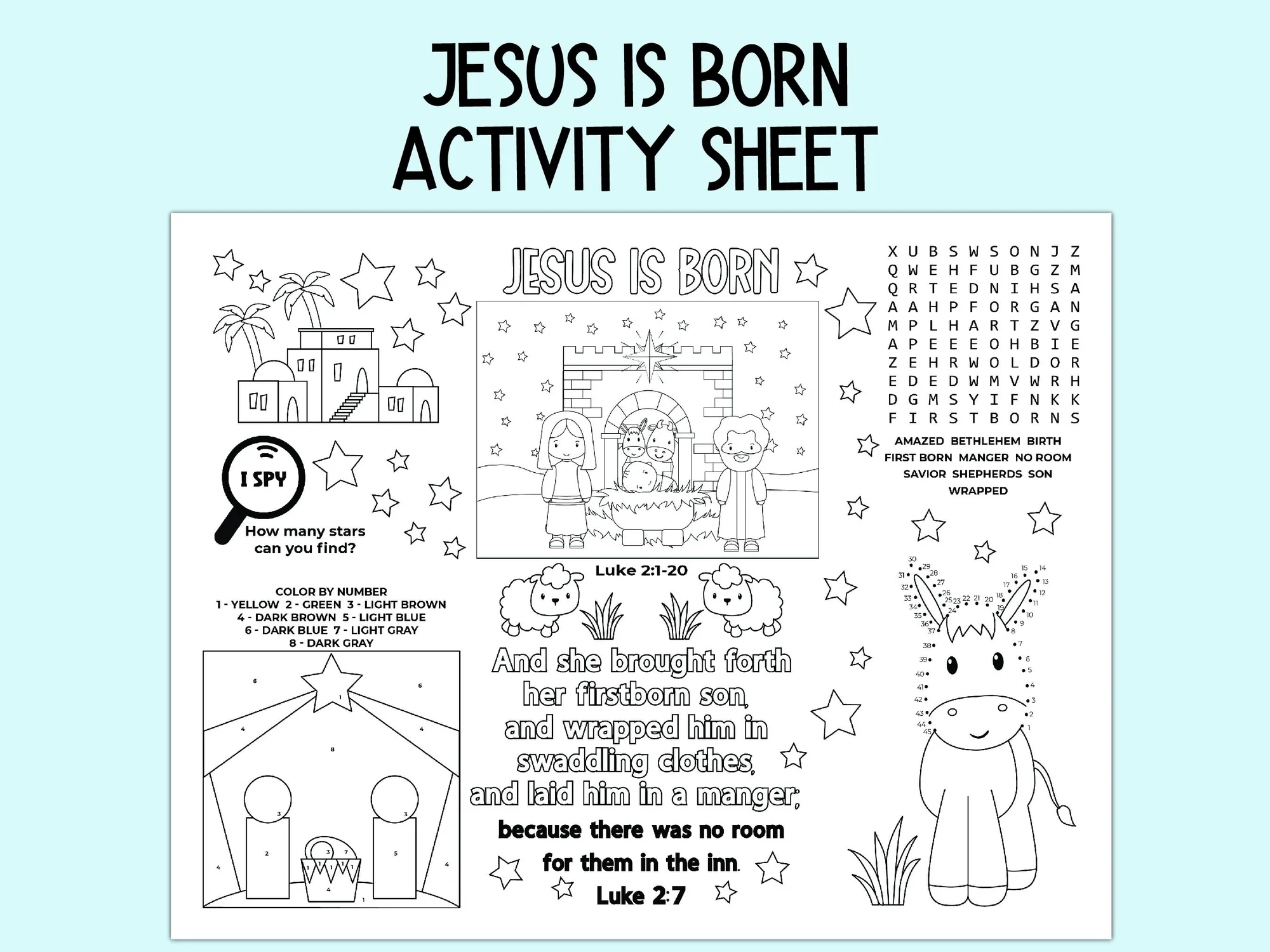 the born of jesus printable page 4
