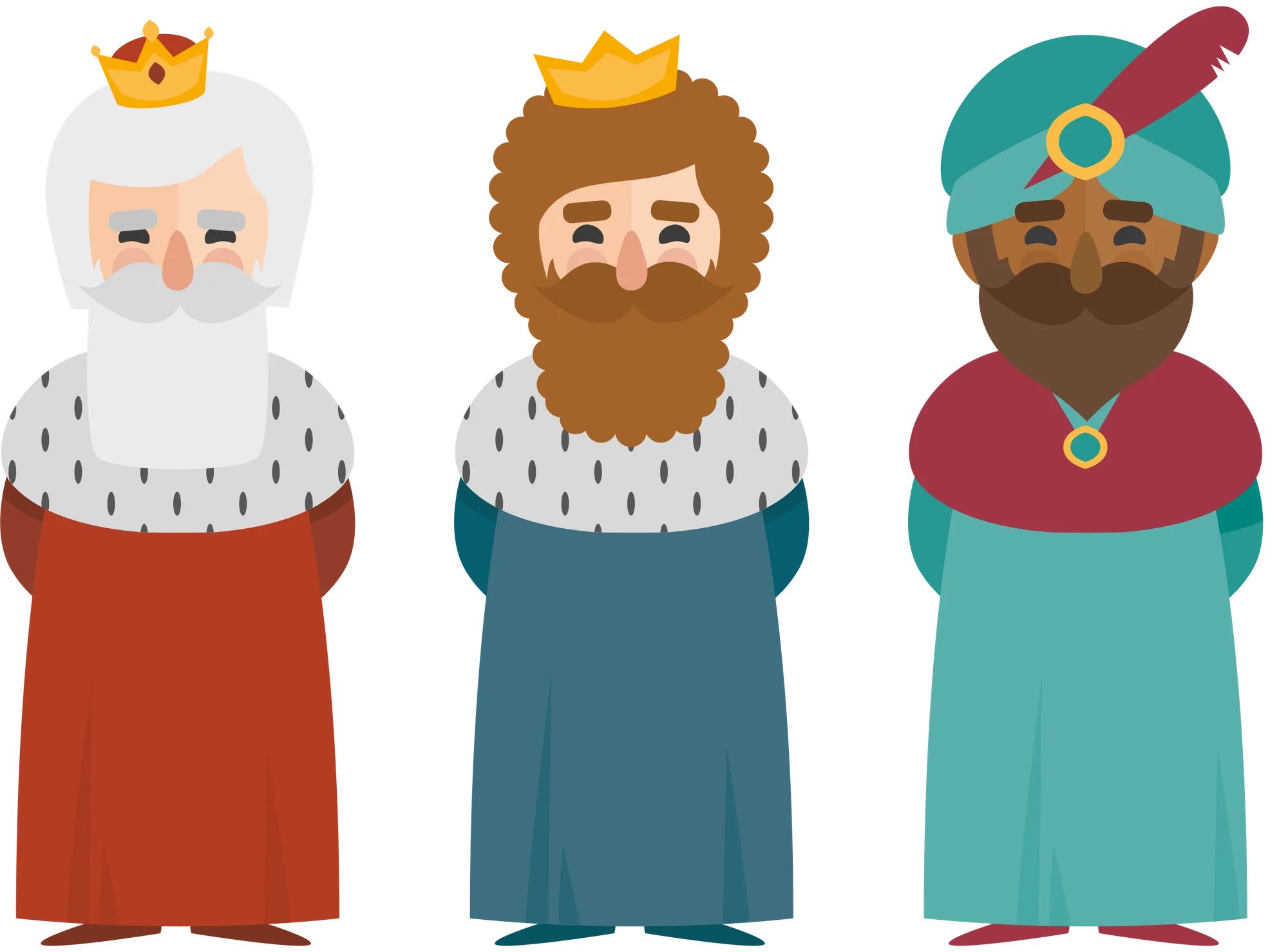 Magi kings Christmas sticker design